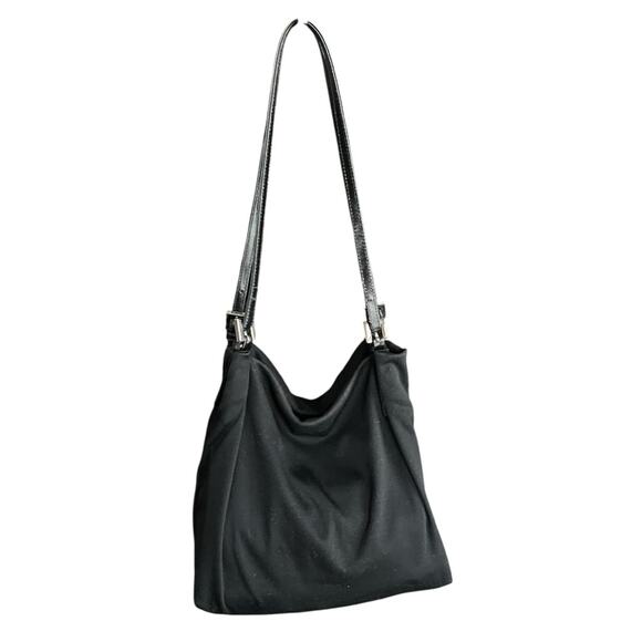 Fendi Women’s Vintage FF Neoprene Black Silver Nylon Baguette Shoulder Bag - Picture 6 of 11